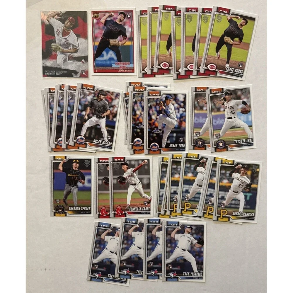 2026 Topps Series 1 & 2 Elite Pitcher Rookie Lot 36 Cards Chase Burns RC